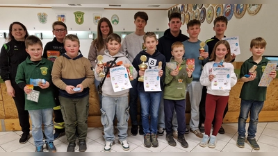 Sieger und Platzierte des Osterschießens. (Bild: Josef Robl)