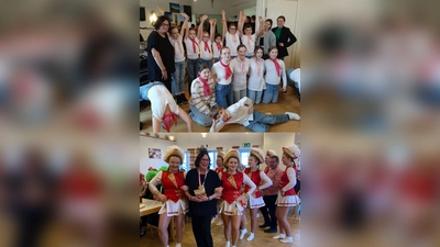 Die „New Generation Kids” / Faschingsgarde mit d.1.Vors. (Bild: Gerdi Gradl)