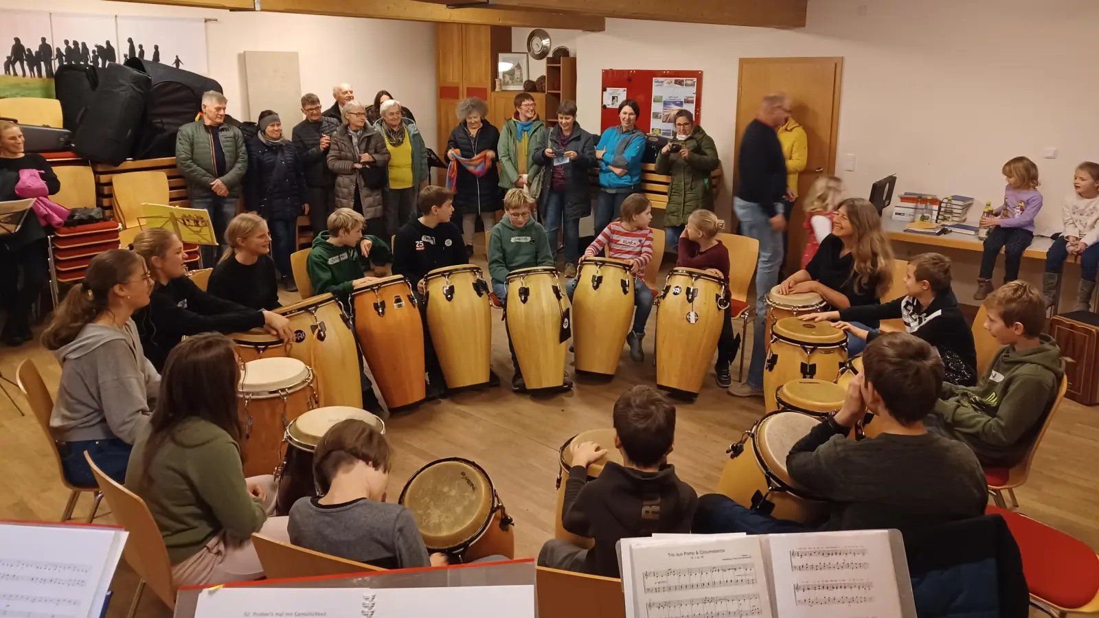 Den jungen M7sikern machte der etwas andere Unterricht viel Spaß. (Bild: Hans Meißner)