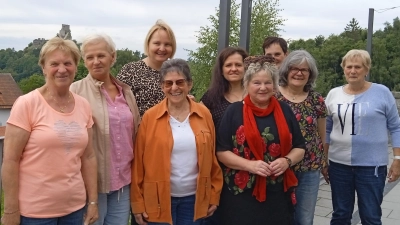 Vorstandschaft und Mitglieder der Frauen-Union Floß/Flossenbürg ; v. links n. rechts: Annemarie Sladky, Beate Götz, Gabi Frank, Brigitte Bäumler, Ramona Wagner, Christina Kreuzer, Bianca Kraus, Christine Stahl und Irmgard Heinrich.  (Bild: Thea Kraus)