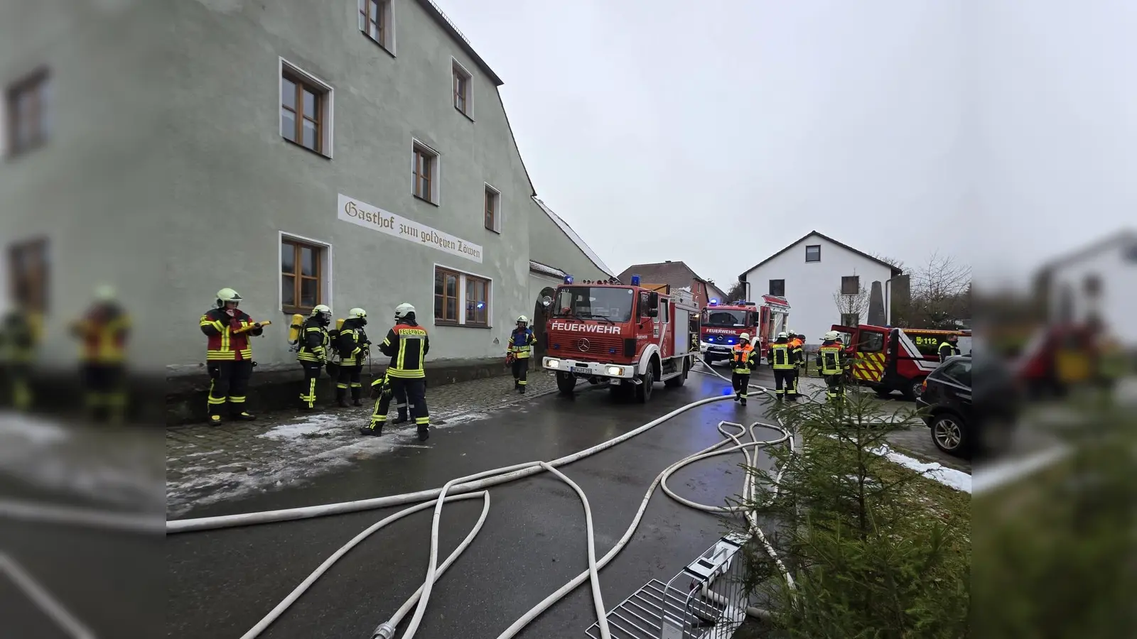 Feuerwehrübung in Burgtreswitz. (Bild: Christiane Schieder)