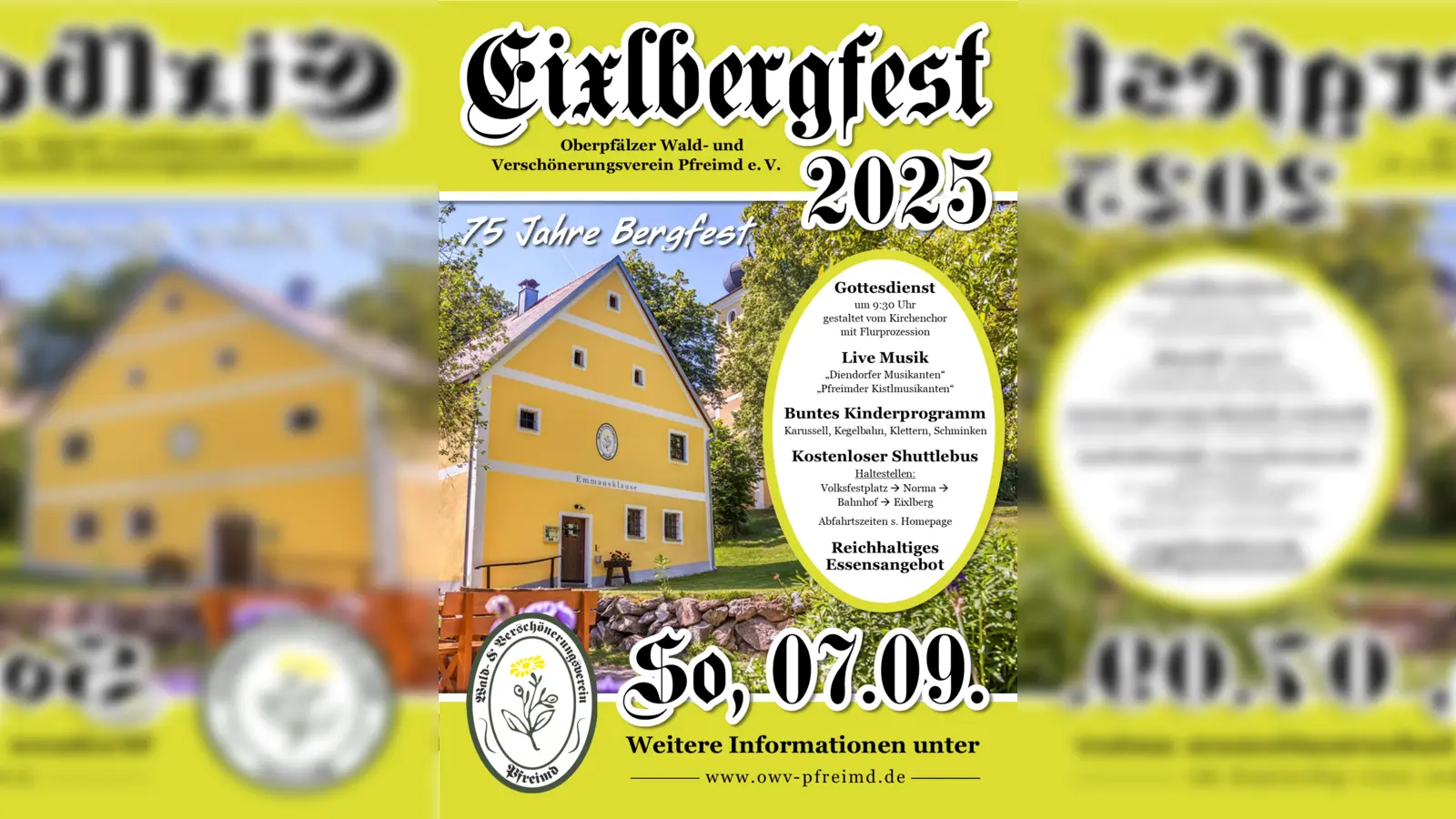 Eixlbergfest-Plakat (Bild: Sebastian Most/OWV Pfreimd)