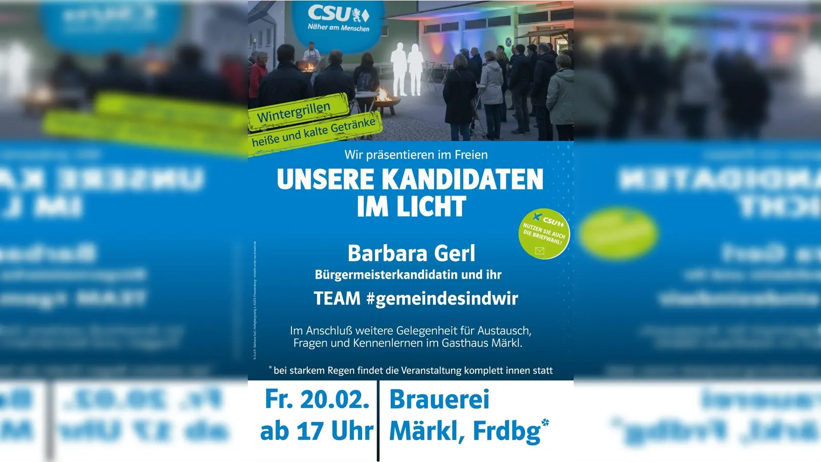 Plakat Kandidatenvorstellung CSU Freudenberg (Bild: Barbara Gerl)