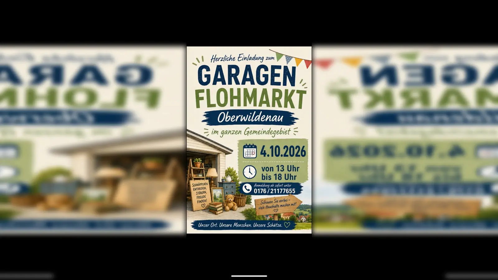 Das Foto zeigt einen Flohmarkt in Oberwildenau. (Bild: QUELLE UNBEKANNT!)