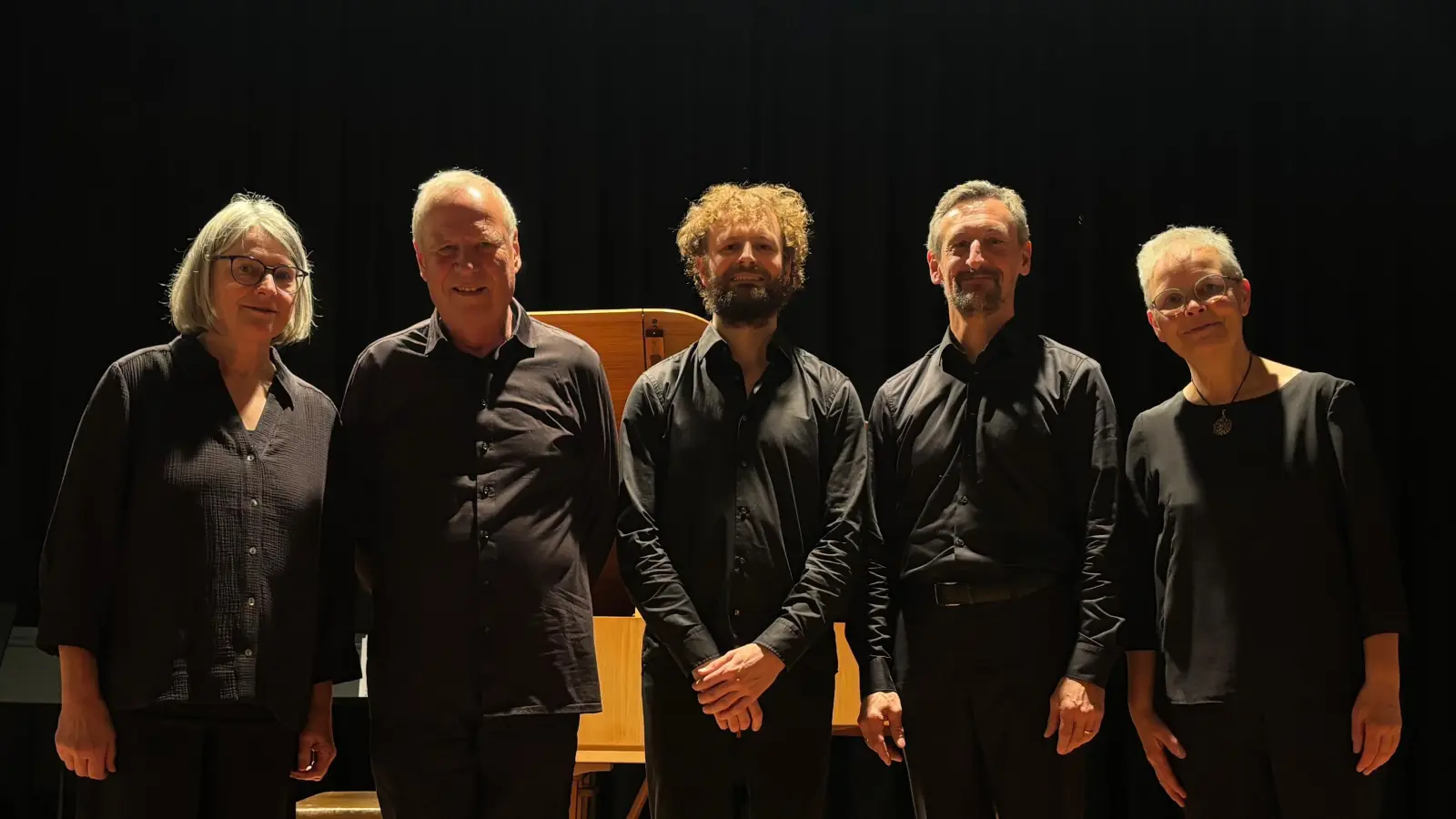 Das Lobkowitz-Quartett aus Weiden und Schulleiter Hans Kistler. (Bild: Lauren Schrempp)