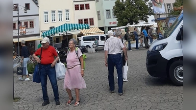 Marktplatz von Saalfeld (Bild: Marianne Scheffler)