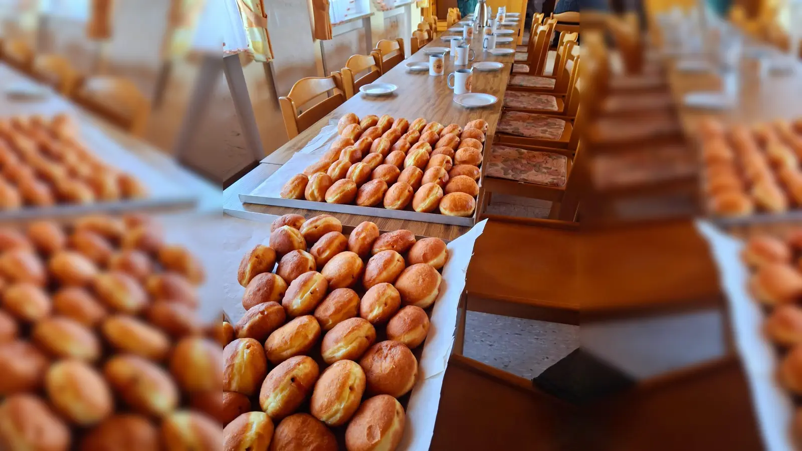 Gemeinsames Essen &amp; Kaffeetrinken im Florianstüberl. (Bild: Pia Schecklmann)