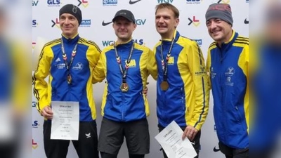 Martin Dehling, Markus Bergler, Michl Lang, Stefan Helmle (von links) von der Skivereinigung Amberg. (Bild: Stephanie Jeske-Lang)