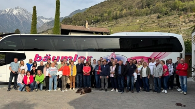 Die Reisegruppe der Upw Etzenricht in Algund. (Bild: Mathias Beutner)