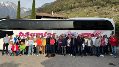 Die Reisegruppe der Upw Etzenricht in Algund. (Bild: Mathias Beutner)