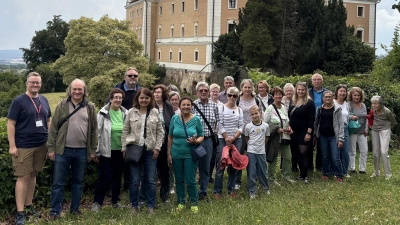 Reisegruppe des CSU Ortsverband Waldsassen mit Miloš Bělohlávek (links). (Bild: Markus Scharnagl)