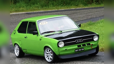 Der Waldershofer Reinhard Bayer liegt nach 6 Veranstaltungen in der OSCO Meisterschaft mit seinem Audi 50 RTR auf Platz 1 (Bild: Karl-Heinz Dietrich)