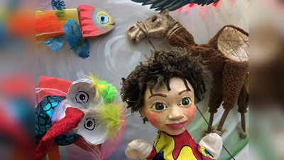 „Die fröhliche Kinderbühne” erzählt als Puppentheater die Geschichte von Prinzessin Pauline im Zauberwesenland (Bild: Franziska Fröhlich )