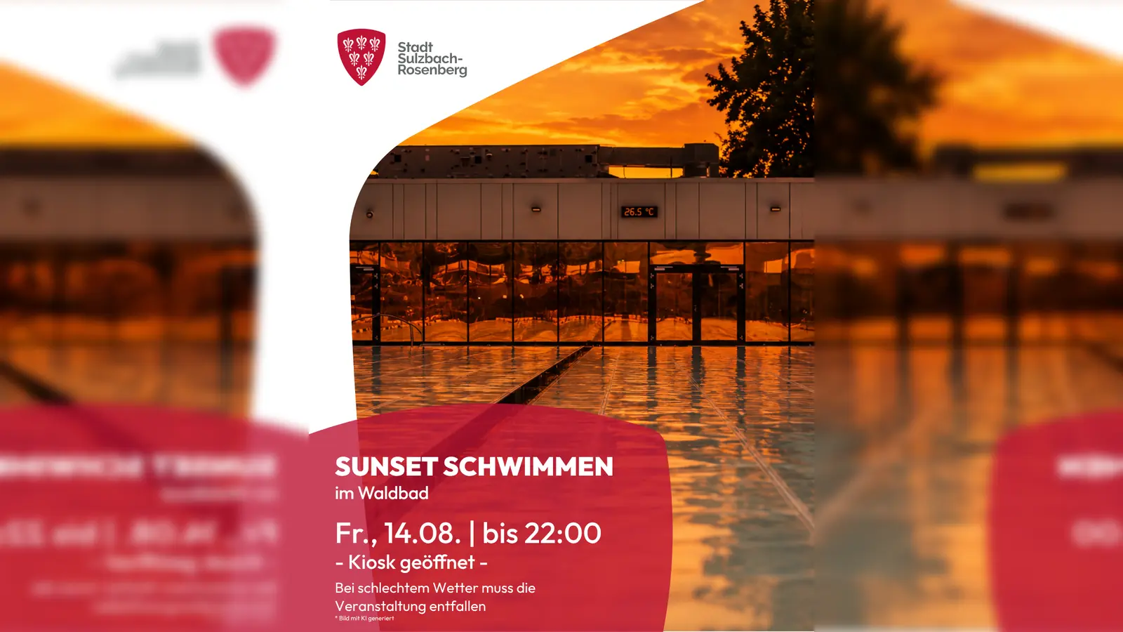 14.08.26 - Sunset Schwimmen im Waldbad. (Bild: Jana Pilhofer )