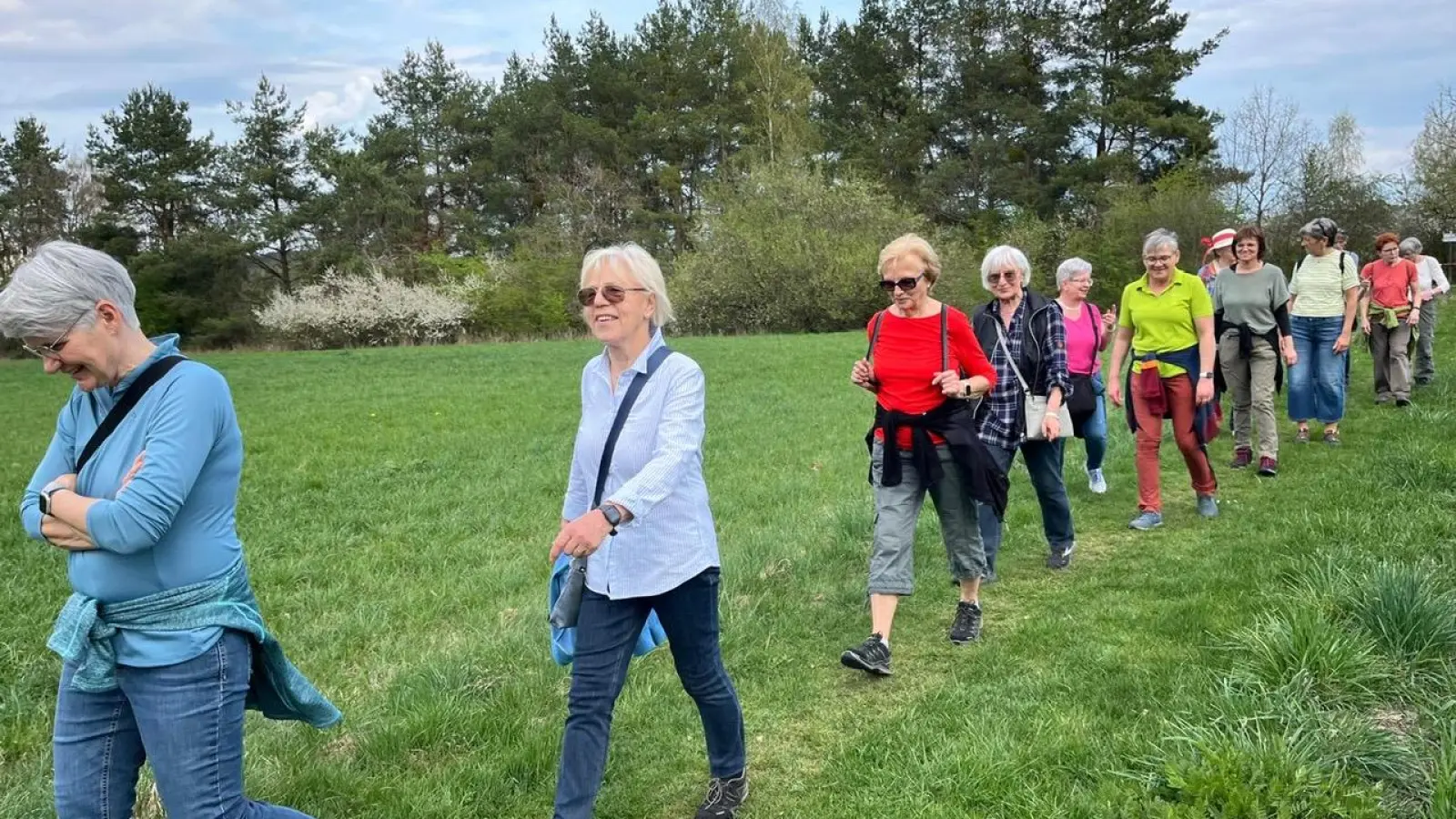 Frauen des KDFB Schwarzenfeld unterwegs auf dem Jakobsweg mit Franz Grabinger (Bild: Franz Grabinger)