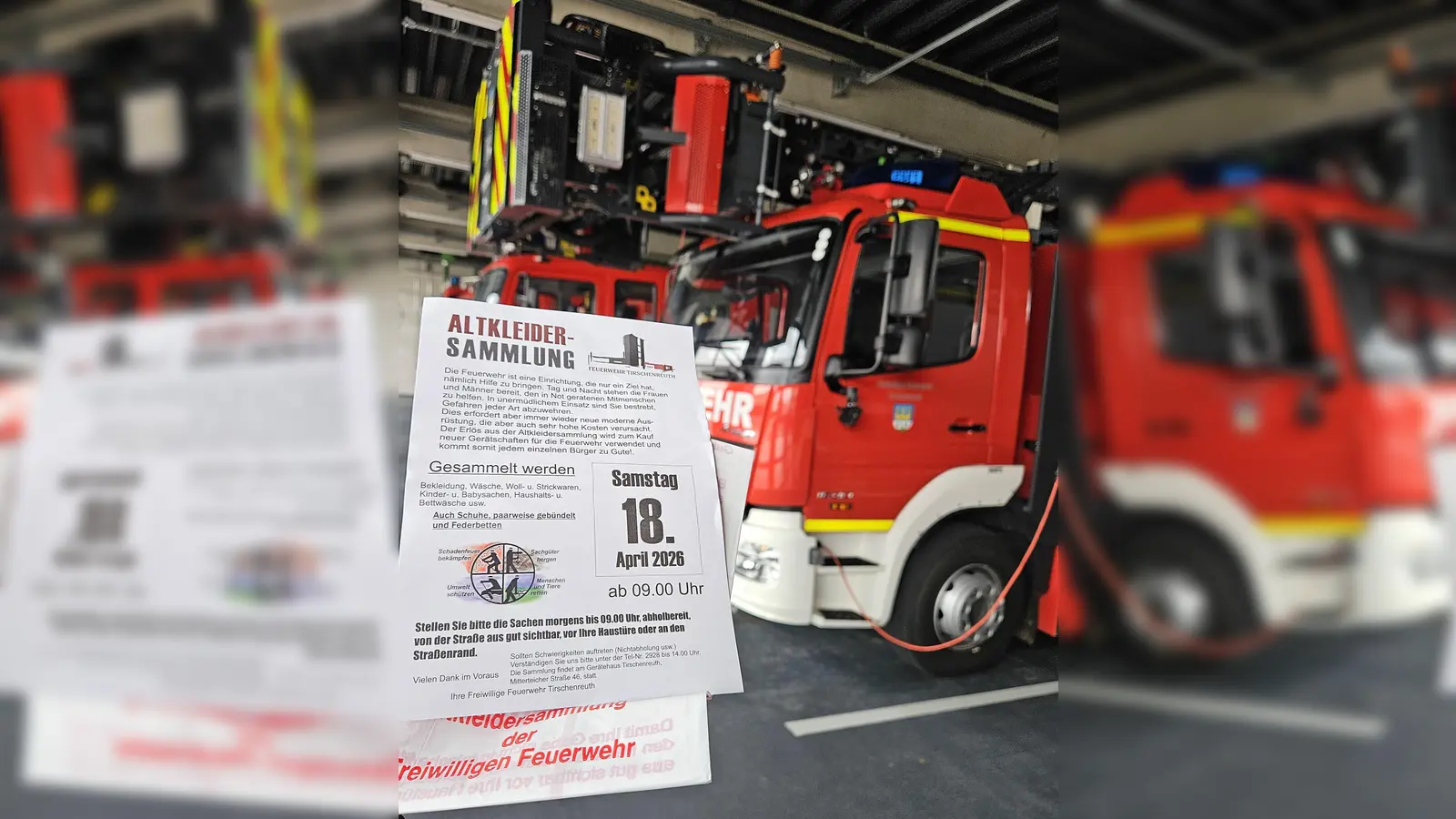 Bis zum 12.April werden die Altkleidersäcke durch die Mitglieder der Feuerwehr im Stadtgebiet sowie allen Ortsteilen verteilt. Alle weiteren Infos zur Sammlung sind auf dem beiliegenden Zettel zu finden. (Bild: Lukas Fenzl)