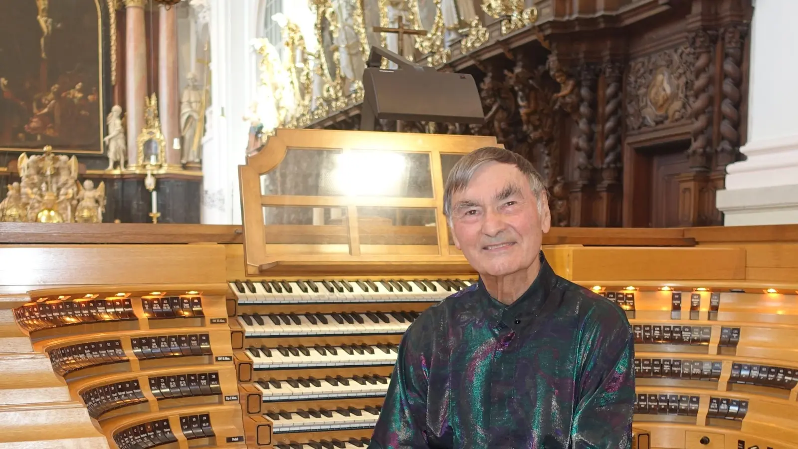 Prof. Günther Kaunzinger, Orgelkonzert Waldsassen. (Bild: Johannes Röttges/exb)