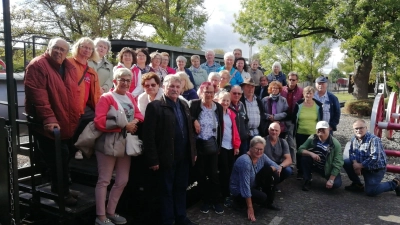 Höhepunkt war die keine Dampflok-Fahrt in Neuenreuth bei Bayreuth (Bild: Rita Bock)