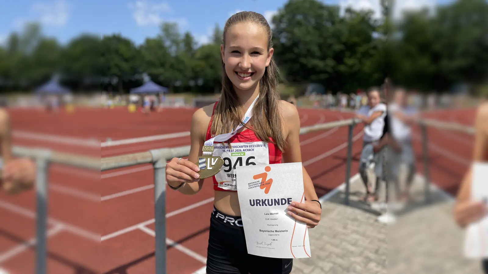 Lara Werner wird Bayerische Meisterin im Hochsprung (Bild: Claus Werner)