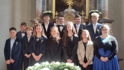 Die Konfirmanden der evangelischen Kirchengemeinde Wildenreuth. (Bild: Pfarrer Manuel Sauer)