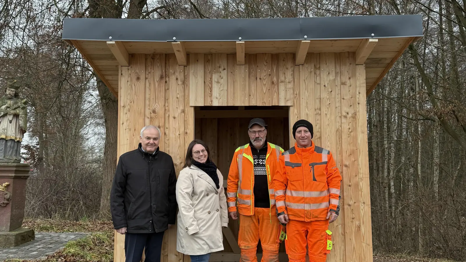V. l. Günter Kopp, Franziska Schiener, Otto Schroll und Markus Ponnath bei der Freigabe. (Bild: Angelina Köstler)
