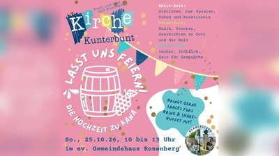 Einladungsflyer Kirche kunterbunt 25.10. (Grafik: Daniel Götzfried (daniel.goetzfried@elkb.de))