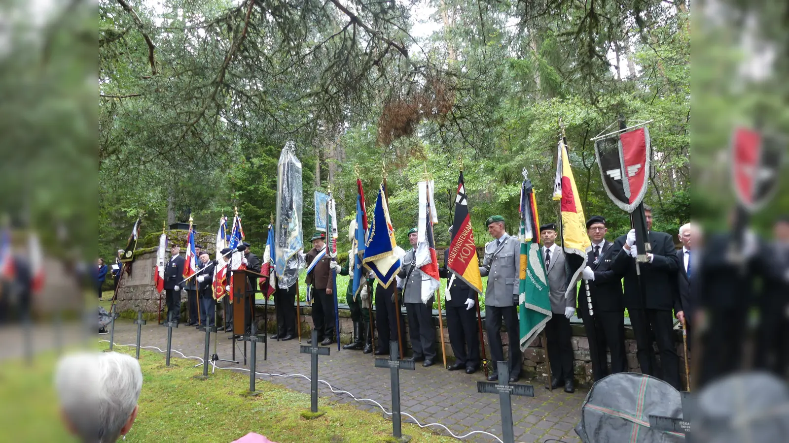 Hohen Erlebniswert hatte die Teilnahme an der deutsch-französischen Gedenkveranstaltung Bärenstall/Wettstein im Elsass. (Bild: Walther Hermann)