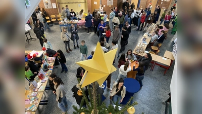 Teils in, teils vor den Klassenzimmern und auch in der Aula hatten die Schüler ihre Stände mit unterschiedlichen Angeboten aufgebaut. (Bild: Raphael Haubelt (aub))