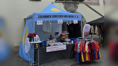 Zusammen erreichen wir mehr e. V. am Kathreinmarkt in der Weidener Innenstadt (Bild: Andreas Hruschka  )