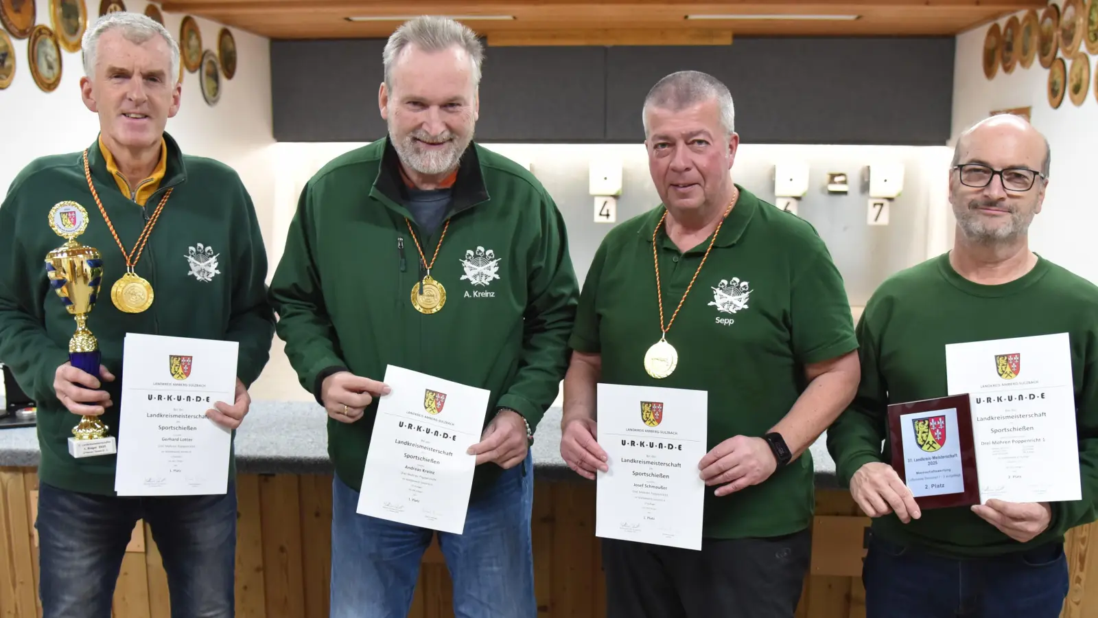 v.l. Gerhard Lotter, Andreas Kreinz, Sepp Schmaußer, Markus Gebhard (Bild: Reiner Hoffmann)