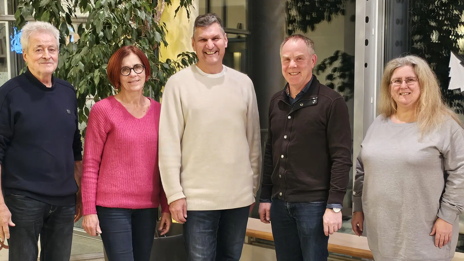 Von links: Initiator und Gründungsvater Gerhard Köppl, Irmgard Hauprich, Klaus Mayerhöfer, Rainer Hetz (alle Vorstand) und Karin Gollwitzer (Schriftführerin). (Bild: Andrea Kostka)
