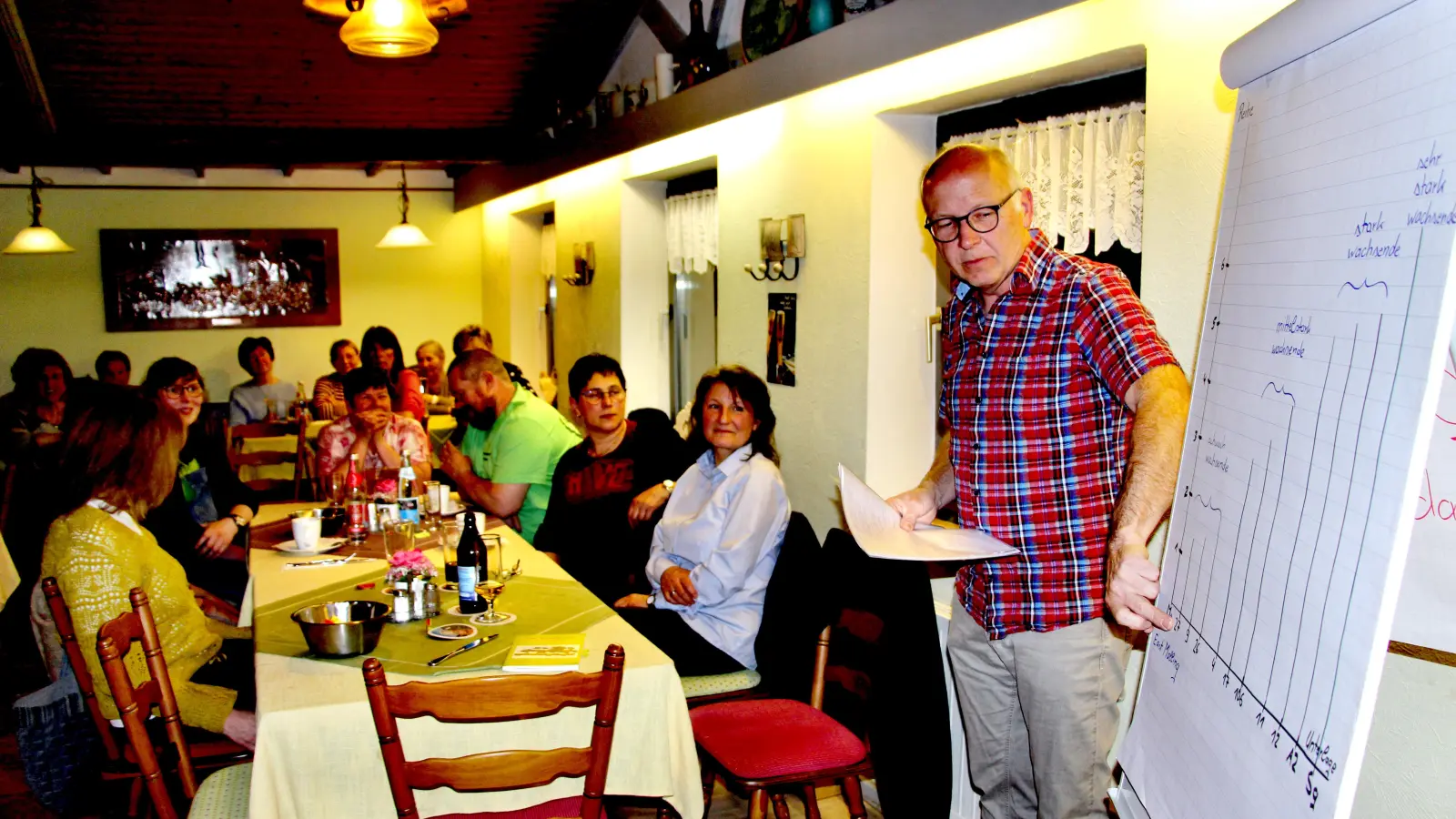 Udo Holweg schilderte die Entwicklung des Holzapfels hin zum Kulturapfel. (Bild: Leonhard Ehras)