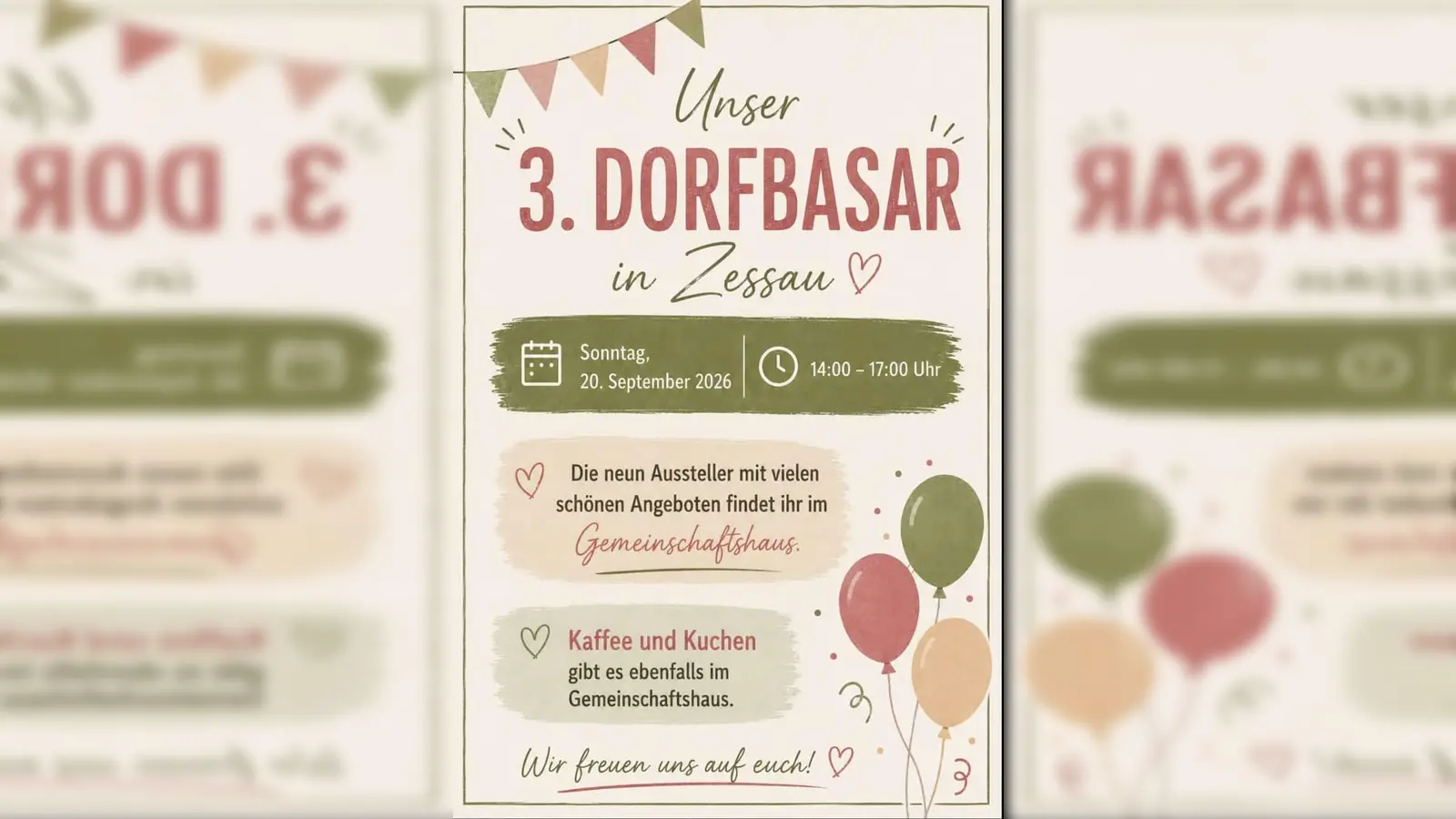 Der 3. Zessauer Dorfbasar 2026 (Bild: Kerstin Fischer)
