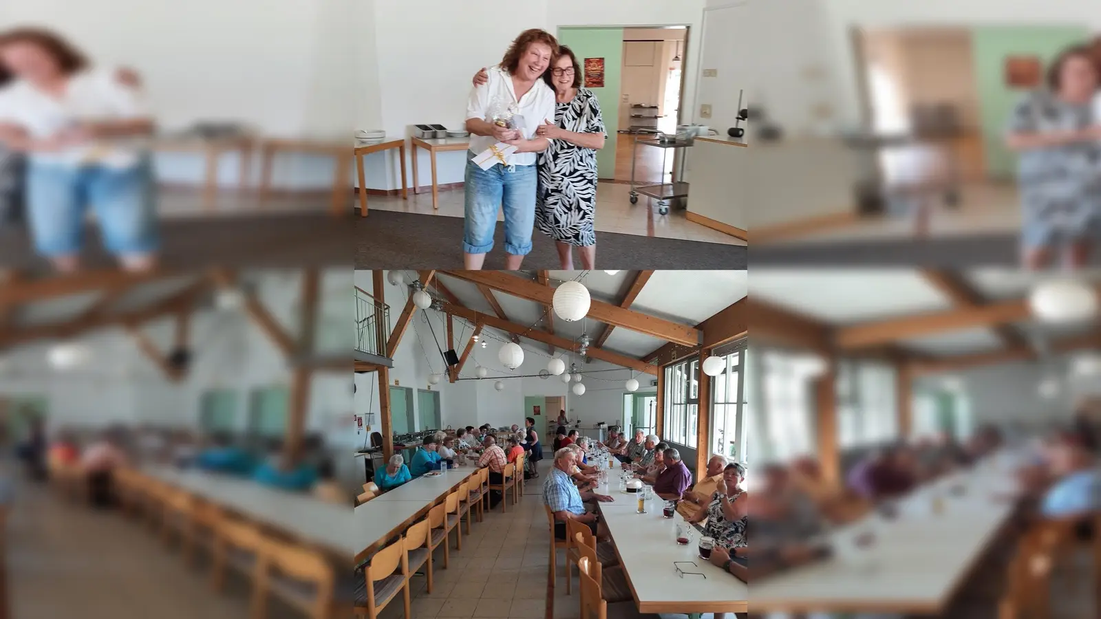 Wirtin Kathi mit 1.Vorsitzenden/Teilnehmer. (Bild: Laura Krone)