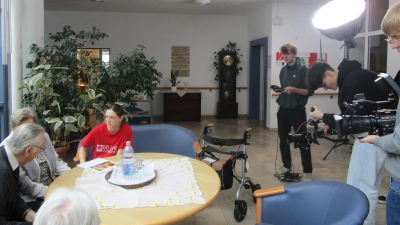 Filmteam zu Gast im Marienheim. (Bild: Daniela Donhauser)