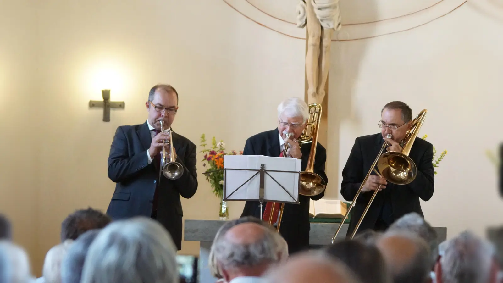 Jürgen Hahn, Richard Roblee und Mathias Grabisch kommen mit ihrer Very little Bigband zu einem Konzert in die Auerbacher Christuskirche. (Bild: Brigitte Grüner)