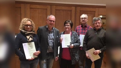 Von Links Irene Wagemann, Reinhard König, Helene Kunz, Manfred Schwägerl und Werner Keisinger. (Bild: Reinhard König)