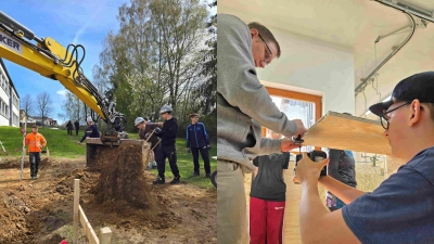 Schülerinnen und Schüler in Aktion bei der Projektwoche. (Bild: Philipp Lippert)