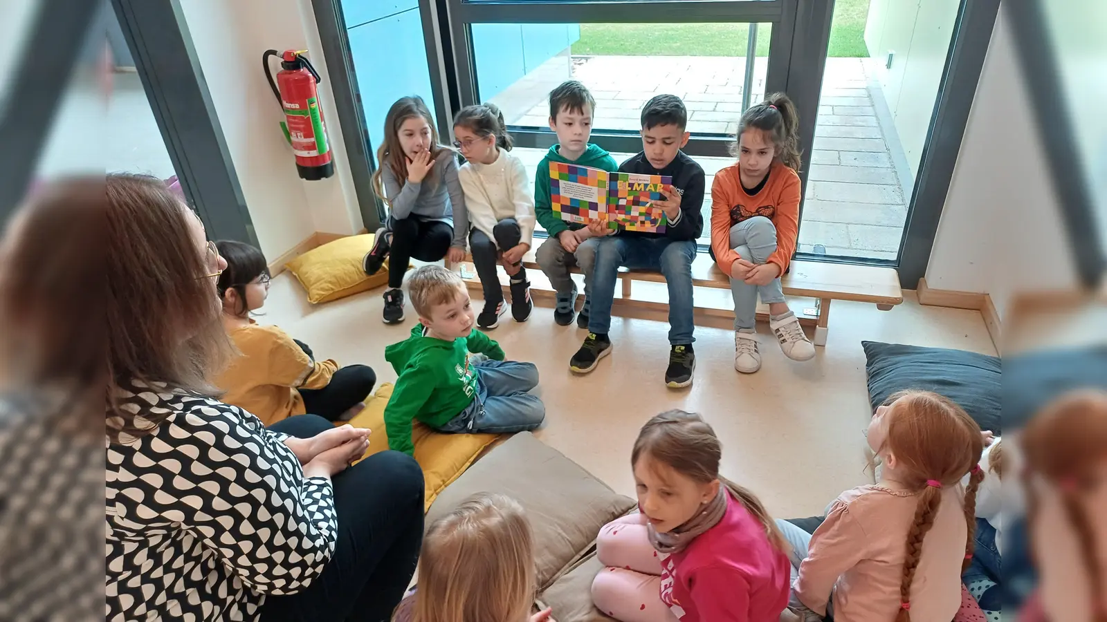 Die Erstklässler in „Aktion”.  (Bild: Sandra Müller)