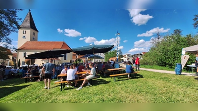 Die Plätze auf der Schloßwiese waren schnell gefüllt. (Bild: Stefanie Lobenhofer)