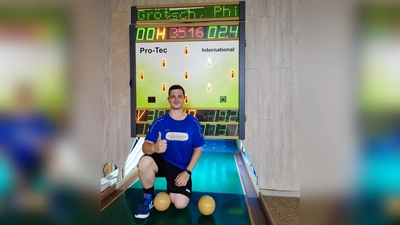 Philipp Grötsch erzielte herausragende 731 Kegel (Bild: Marina Reiner)