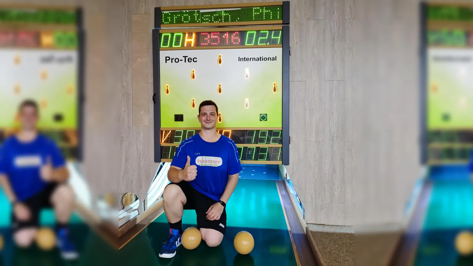 Philipp Grötsch erzielte herausragende 731 Kegel (Bild: Marina Reiner)