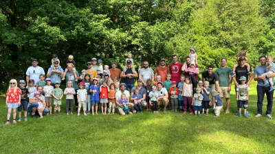22 Väter und 37 Kinder waren beim Väterzelten des Elternbeirats dabei. (Bild: Christian Pfaffinger)