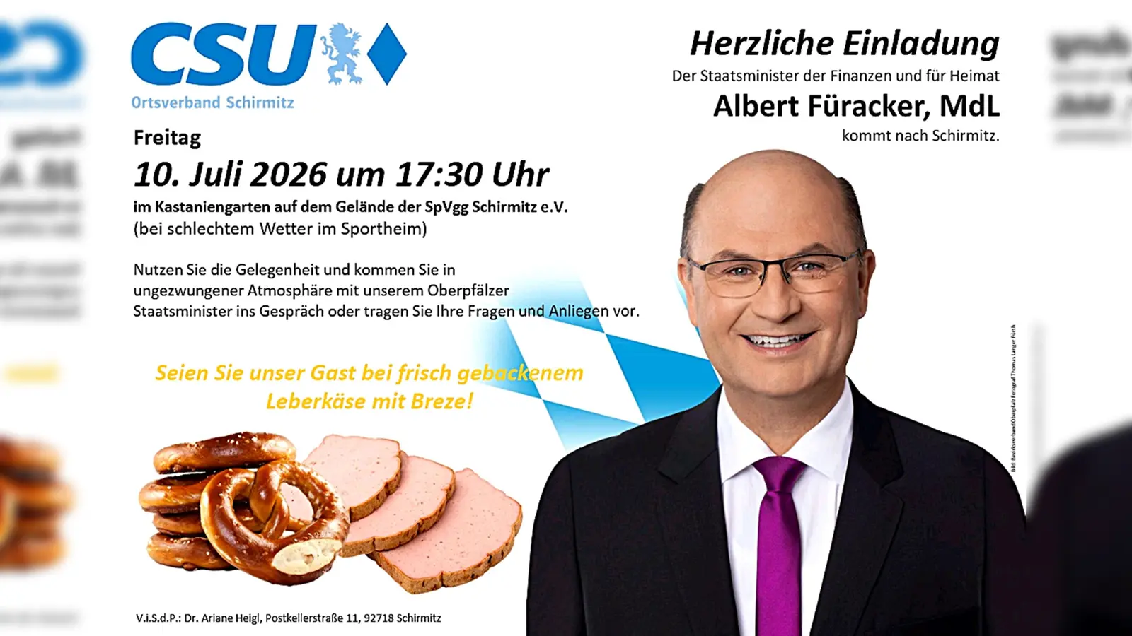 Ankündigung mit Text.  (Bild: Reinhard Kreuzer)
