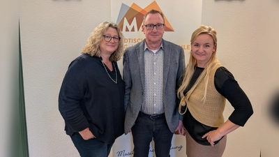 Das neue Verwaltungsteam der Musikschule. Von links: Manuela Schinner, Thomas Bartmann und Katja Kellner. (Bild: K. Kellner)