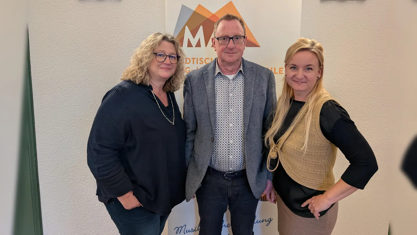 Das neue Verwaltungsteam der Musikschule. Von links: Manuela Schinner, Thomas Bartmann und Katja Kellner. (Bild: K. Kellner)