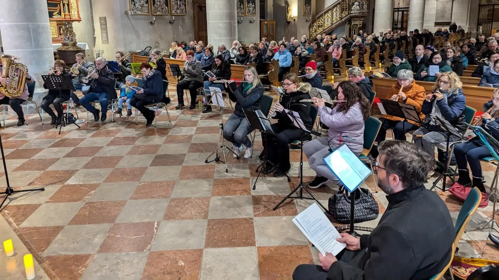 Viele Teilnehmer hatte das „Mitspielkonzert“ in der Basilika St Martin. (Bild: Regina Probst)