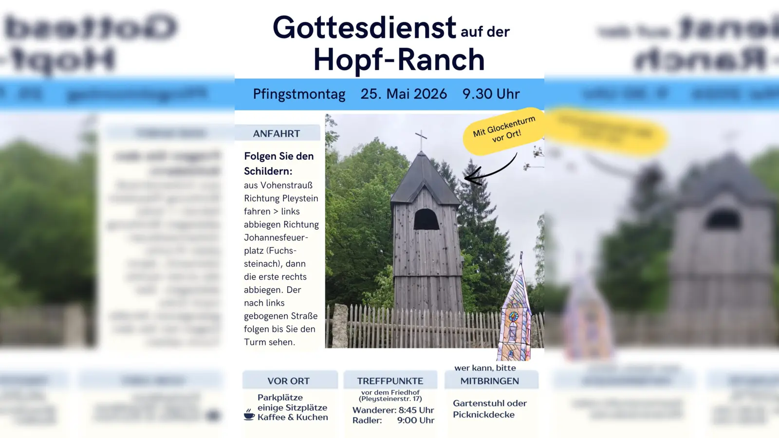 Pfingstmontaggottesdienst auf der Hopf-Ranch 25. Mai 2026 um 9.30 Uhr (Bild: Carmen Riebl)