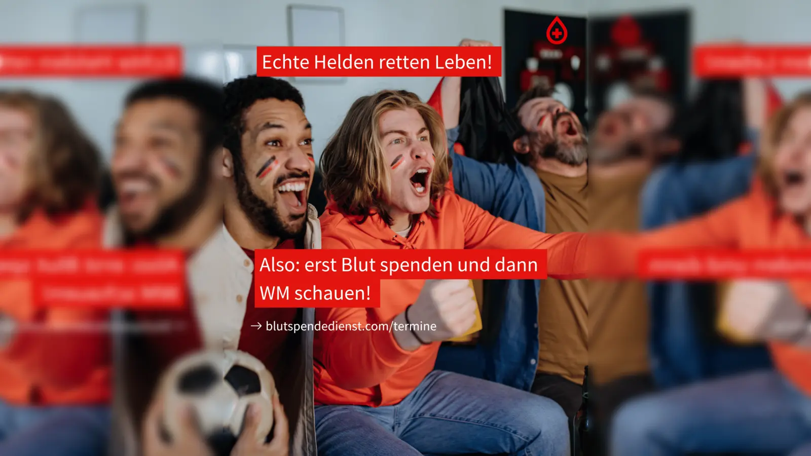 Blut spenden --> Leben retten --> WM schauen (Bild: Sophie Götz)