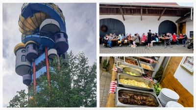 Hundertwasserturm Kuchlbauer in Abensberg und Spargelhof Röll in Sandharlanden. (Bild: Sigrid Rösl-Koller)